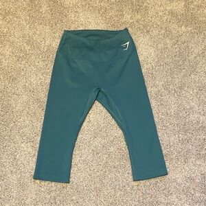 Gymshark teal cropped leggings womens small